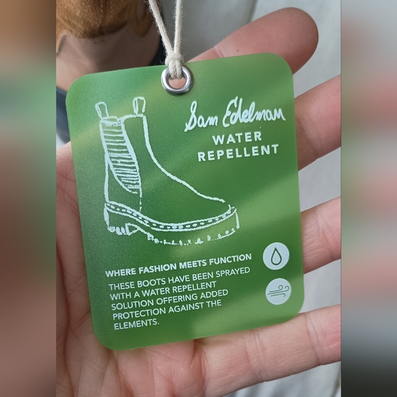 NWT Sam Edelman Tan Lulia Lug Sole Tan/Whiskey Suede Boots_7.5 - Picture 10 of 11